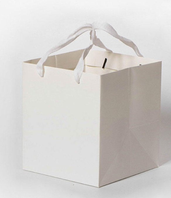 Customized shopping paper bags with logo, gift paper tote bags, exclusive to retail boutiques.