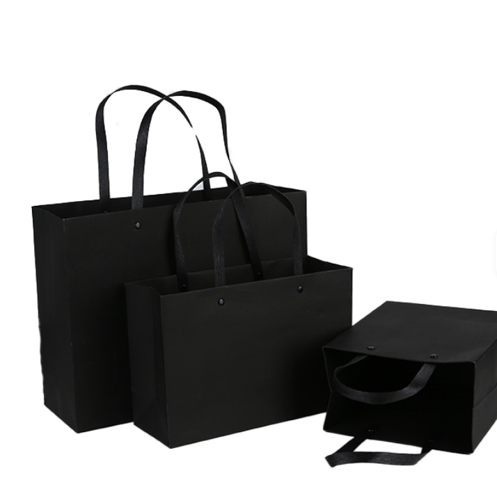 Customized boutique shopping packaging: matte paper gift bags with logo