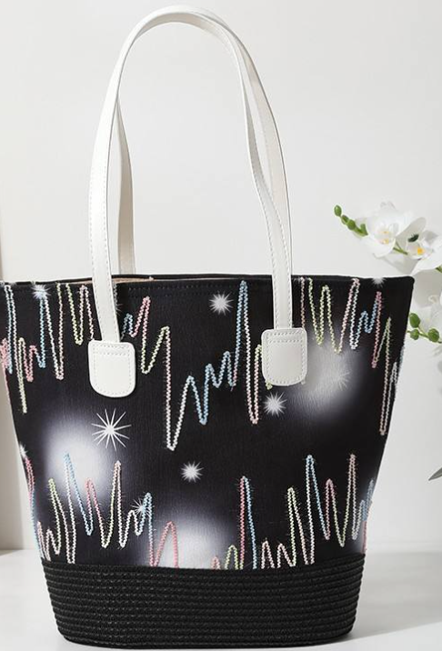 Lazy and stylish new retro large capacity shoulder bag/bucket bag/woven tote bag