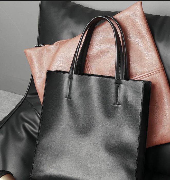 Large-Capacity Solid-Color Shoulder Tote Bag with Zipper — Water-Resistant, Splash-Proof, and Stain-Resistant; Ideal for Daily Use, Travel, and Shopping.